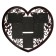 Photo frame plastic in 6 photos 10x15 cm "Openland heart" Black 56x51 cm