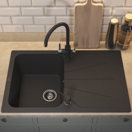 Quartz-quartz kitchen up-up-quartz upd-04, rectangular, color 04 black-1