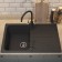 Quartz-quartz kitchen up-up-quartz upd-04, rectangular, color 04 black