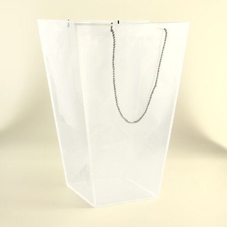 Bag for flowers is transparent with a border, moisture -resistant, 47x34x19 cm-1