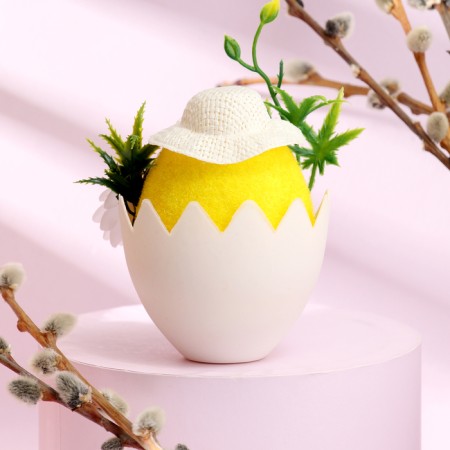 Easter decor "chicken in a hat" 10 × 10 × 14.5 cm-2