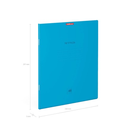 A4 notebook, 48 sheets in the Erichkrause cage "NEON classic", cover of shared cardboard, offset block, whiteness 100%, blue-3