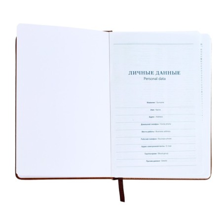 Delivery of a low -up a5, 140 sheets, in a cage, leatherette cover, with pockets, mix-2