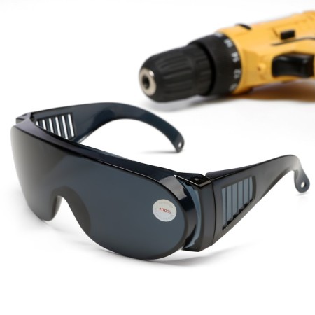 Glasses protective tundra, black, open type, impact -resistant material-3