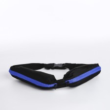 Waist bag for a zipper, black/blue color