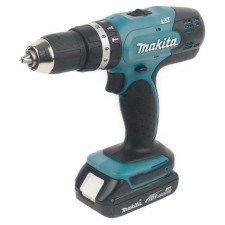 Дрель-шуруповерт Makita DHP453SYE, ударная, 18 В, 2х1.5 Ач, 400/1300 об/мин, 42/27 Нм, кейс   107462