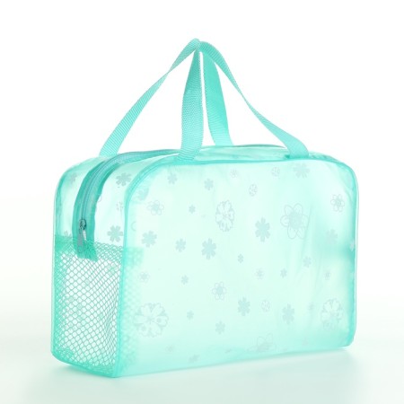 Lightning cosmetic bag, green color