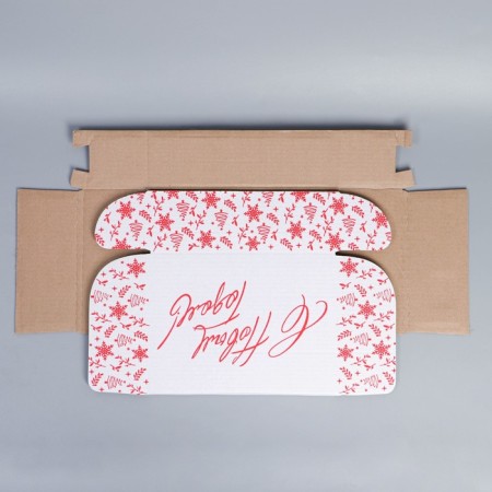 Box the team "Happy New Year", white, 27 x 21 x 9 cm, new year-6