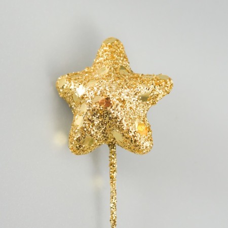 Decor for the creativity "Asterisk" on the wire, length 25 mm, col. gold-2