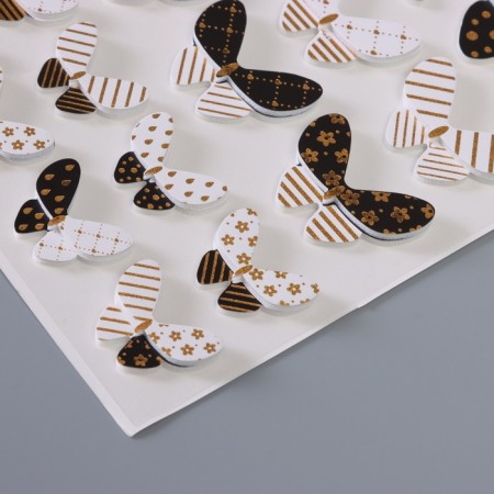 Interior sticker PVC "Roy butterflies" black and white 26x15.5 cm-1