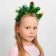Kokoshnik "Christmas trees Green" with colored balls