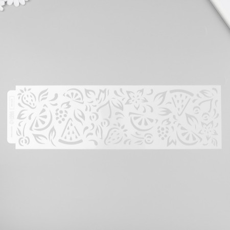 Stencil of border plastic "Fruit" 40x12 cm-3