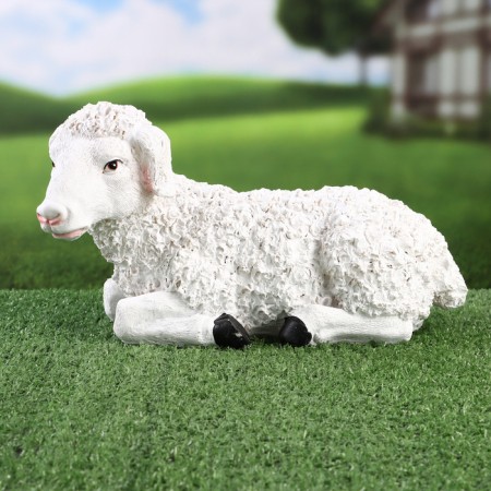 Garden figure "lamb lies" 29x15x17cm ////