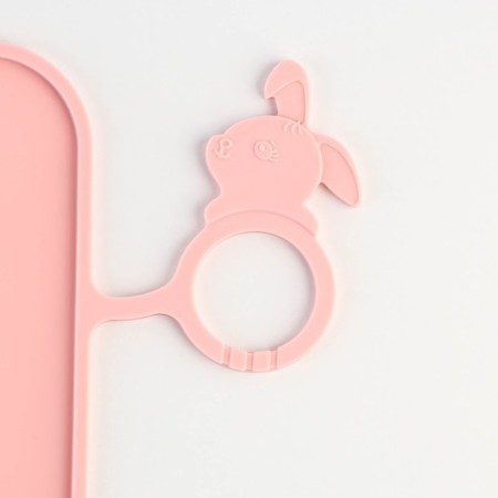 Silicone rug for a bowl "Pattern", 30x40 cm, pink-1