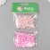 A set of plastic beads "Astra" pink assorted, round 8 mm / 7.4 mm, 20 g, pink