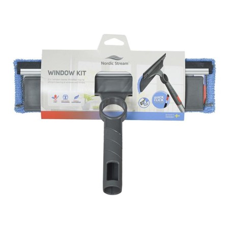 Mop for washing glasses and mirrors with a change of microfiber nozzle-11