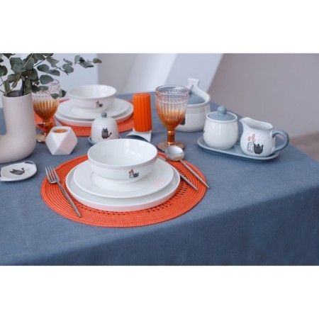 Saladnik Dolyana "Cozy cats", 600 ml, D = 15.5 cm, white color-7