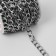 A chain for a bag, metal, flat, 18 × 13 mm, 10 ± 0.5 m, silver color