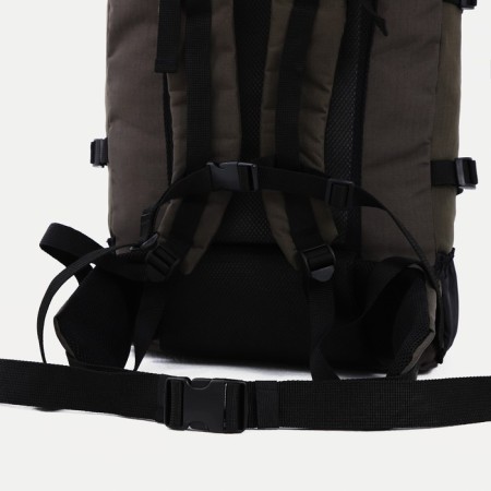 Tourist backpack, 50 l, lightning department, 3 outer pockets, Huntsman, Khaki Color-8