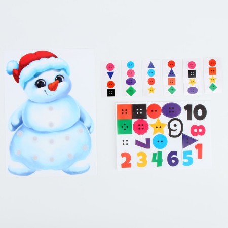 New Year's Velcro game "New Year! Learning to count "-4