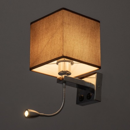Bra 2236/1br E27 40W brown chrome 17x21x45 cm-2
