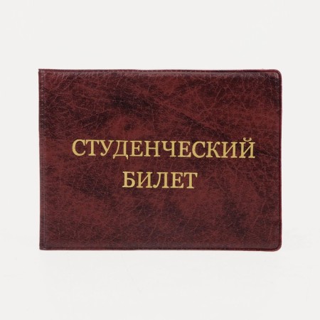 Cover for a student ticket, burgundy color