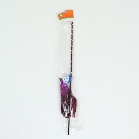 Domestico-board "Canary", 50 cm, blue/white ball, purple feathers-3