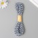 Yarn 100% cellulose "Softino Raffia Color Melange" Washed, white-blue 10m