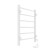 Two -heated towel rail Laris Felia CC6, 400x600 mm, 6 crossbars, left, white