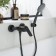 Santek shower mixer "Taos", with accessories, black matte