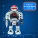 Robot radio -controlled "space fighter", light and sound effects, shoots discs, mix