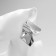 Earrings Metal "Atmosphere" rhombus rumbled, silver color