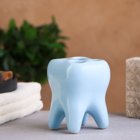 A glass of a toothbrush "Tooth" Blue-1