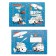 Cards-painters with stickers "Cars. At the start, attention, they drove! "