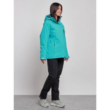 Ski costume female winter, size 60, green color-2