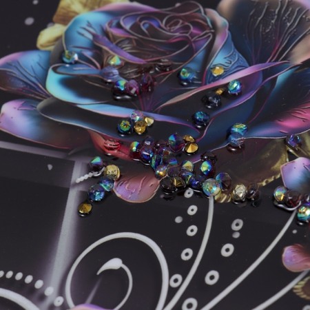 Acrylic painting desktop "precious flowers" 25x20 cm-3