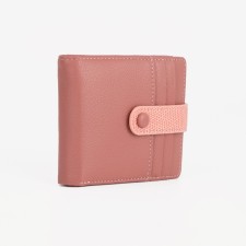 Women's wallet on the button, the color of the powder