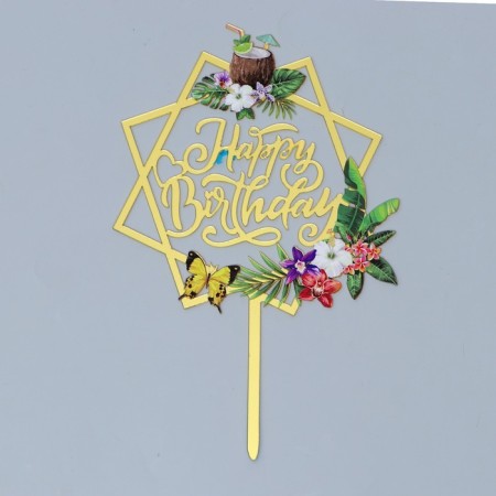 Topper "Happy Birthday. Tropics"