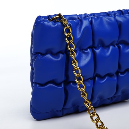 Lightning bag bag, long chain, blue color-2