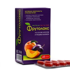 Фрутолакс на основе фруктов и пищевых волокон, 48 капсул по 35 г