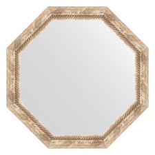 Mirror in the baguette frame, Provence with weaving 70 mm, 73.2x73.2 cm
