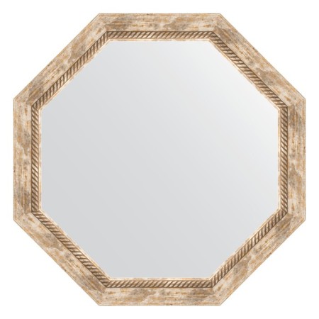 Mirror in the baguette frame, Provence with weaving 70 mm, 73.2x73.2 cm
