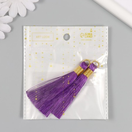 Decor for creativity Textile "Brush. Olivia" Violet set 2 pcs 8x1.2 cm-3