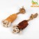 Soft toy for dogs "dog" with a squeak and a rope, 39 x 11 cm, brown