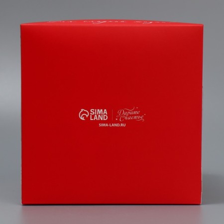 Box for a small cake, confectionery packaging, “poppies”, 15 x 15 x 18 cm-4