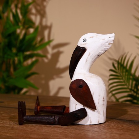 Souvenir "Pelican" hanging paws, wood 25 cm-2