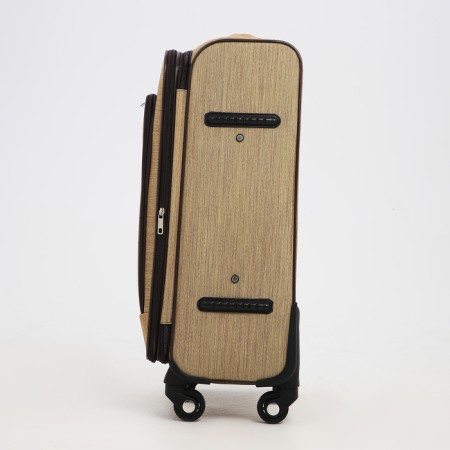Small suitcase 24 "on lightning, code castle, with extension, beige color-2