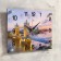 Carty clock is wall-mounted, series: city, Tauer Bridge evening, smooth move, 25 x 35 cm