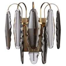 Lamp wall crystal Florin 2xe14 40W, size 15.8x26.7x28.5 cm, color gold