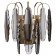 Lamp wall crystal Florin 2xe14 40W, size 15.8x26.7x28.5 cm, color gold